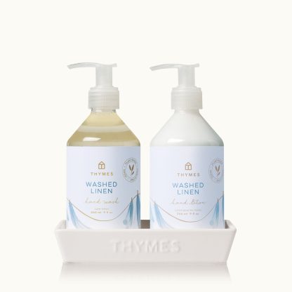 Washed Linen Sink Set